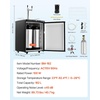 image:imageVEVOR Beer Kegerator Triple Tap Commercial Draft Beer Dispenser for D system Full Size Keg Refrigerator with 5lbs CO2 Tank Hold 3 Sixth2 Slim3 Ball lock keg 3 taps  D system  stainless steelSilver