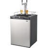 image:imageVEVOR Beer Kegerator Triple Tap Commercial Draft Beer Dispenser for D system Full Size Keg Refrigerator with 5lbs CO2 Tank Hold 3 Sixth2 Slim3 Ball lock keg 3 taps  D system  stainless steelSilver