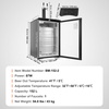 image:imageVEVOR Beer Kegerator Triple Tap Commercial Draft Beer Dispenser for D system Full Size Keg Refrigerator with 5lbs CO2 Tank Hold 3 Sixth2 Slim3 Ball lock keg 3 taps  D system  stainless steelBlack