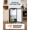 image:imageVEVOR Beer Kegerator Triple Tap Commercial Draft Beer Dispenser for D system Full Size Keg Refrigerator with 5lbs CO2 Tank Hold 3 Sixth2 Slim3 Ball lock keg 3 taps  D system  stainless steelSilver