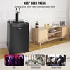 image:imageVEVOR Beer Kegerator Triple Tap Commercial Draft Beer Dispenser for D system Full Size Keg Refrigerator with 5lbs CO2 Tank Hold 3 Sixth2 Slim3 Ball lock keg 3 taps  D system  stainless steelBlack