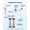 image:imageVEVOR Beer Kegerator Triple Tap Commercial Draft Beer Dispenser for D system Full Size Keg Refrigerator with 5lbs CO2 Tank Hold 3 Sixth2 Slim3 Ball lock keg 3 taps  D system  stainless steelSilver