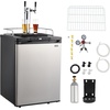 image:imageVEVOR Beer Kegerator Triple Tap Commercial Draft Beer Dispenser for D system Full Size Keg Refrigerator with 5lbs CO2 Tank Hold 3 Sixth2 Slim3 Ball lock keg 3 taps  D system  stainless steelSilver