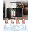 image:imageVEVOR Beer Kegerator Triple Tap Commercial Draft Beer Dispenser for D system Full Size Keg Refrigerator with 5lbs CO2 Tank Hold 3 Sixth2 Slim3 Ball lock keg 3 taps  D system  stainless steelSilver
