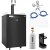 image:imageVEVOR Beer Kegerator Triple Tap Commercial Draft Beer Dispenser for D system Full Size Keg Refrigerator with 5lbs CO2 Tank Hold 3 Sixth2 Slim3 Ball lock keg 3 taps  D system  stainless steelBlack