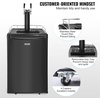 image:imageVEVOR Beer Kegerator Triple Tap Commercial Draft Beer Dispenser for D system Full Size Keg Refrigerator with 5lbs CO2 Tank Hold 3 Sixth2 Slim3 Ball lock keg 3 taps  D system  stainless steelBlack