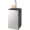 image:imageVEVOR Beer Kegerator Triple Tap Commercial Draft Beer Dispenser for D system Full Size Keg Refrigerator with 5lbs CO2 Tank Hold 3 Sixth2 Slim3 Ball lock keg 3 taps  D system  stainless steelSilver