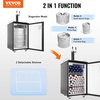 image:imageVEVOR Beer Kegerator Triple Tap Commercial Draft Beer Dispenser for D system Full Size Keg Refrigerator with 5lbs CO2 Tank Hold 3 Sixth2 Slim3 Ball lock keg 3 taps  D system  stainless steelBlack
