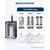 image:imageVEVOR Beer Kegerator Triple Tap Commercial Draft Beer Dispenser for D system Full Size Keg Refrigerator with 5lbs CO2 Tank Hold 3 Sixth2 Slim3 Ball lock keg 3 taps  D system  stainless steelBlack