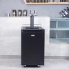 image:imageVEVOR Beer Kegerator Triple Tap Commercial Draft Beer Dispenser for D system Full Size Keg Refrigerator with 5lbs CO2 Tank Hold 3 Sixth2 Slim3 Ball lock keg 3 taps  D system  stainless steelBlack