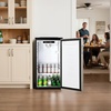 image:imageVEVOR Beer Kegerator Triple Tap Commercial Draft Beer Dispenser for D system Full Size Keg Refrigerator with 5lbs CO2 Tank Hold 3 Sixth2 Slim3 Ball lock keg 3 taps  D system  stainless steelSilver