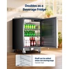 image:imageVEVOR Beer Kegerator Triple Tap Commercial Draft Beer Dispenser for D system Full Size Keg Refrigerator with 5lbs CO2 Tank Hold 3 Sixth2 Slim3 Ball lock keg 3 taps  D system  stainless steelSilver