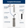 image:imageVEVOR Beer Kegerator Triple Tap Commercial Draft Beer Dispenser for D system Full Size Keg Refrigerator with 5lbs CO2 Tank Hold 3 Sixth2 Slim3 Ball lock keg 3 taps  D system  stainless steelBlack