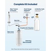 image:imageVEVOR Beer Kegerator Triple Tap Commercial Draft Beer Dispenser for D system Full Size Keg Refrigerator with 5lbs CO2 Tank Hold 3 Sixth2 Slim3 Ball lock keg 3 taps  D system  stainless steelSilver