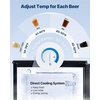 image:imageVEVOR Beer Kegerator Triple Tap Commercial Draft Beer Dispenser for D system Full Size Keg Refrigerator with 5lbs CO2 Tank Hold 3 Sixth2 Slim3 Ball lock keg 3 taps  D system  stainless steelBlack