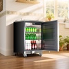 image:imageVEVOR Beer Kegerator Triple Tap Commercial Draft Beer Dispenser for D system Full Size Keg Refrigerator with 5lbs CO2 Tank Hold 3 Sixth2 Slim3 Ball lock keg 3 taps  D system  stainless steelSilver