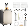 image:imageVEVOR Beer Kegerator Triple Tap Commercial Draft Beer Dispenser for D system Full Size Keg Refrigerator with 5lbs CO2 Tank Hold 3 Sixth2 Slim3 Ball lock keg 3 taps  D system  stainless steelSilver