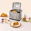 image:imageVEVOR Bread Maker 19in1 2LB Dough Machine Nonstick Ceramic Pan Automatic Breadmaker with Gluten Free Setting Whole Wheat Bread Making Digital Programmable 3 Loaf Sizes 3 Crust ColorsSilver