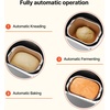 image:imageVEVOR Bread Maker 19in1 2LB Dough Machine Nonstick Ceramic Pan Automatic Breadmaker with Gluten Free Setting Whole Wheat Bread Making Digital Programmable 3 Loaf Sizes 3 Crust ColorsSilver