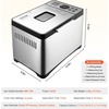 image:imageVEVOR Bread Maker 19in1 2LB Dough Machine Nonstick Ceramic Pan Automatic Breadmaker with Gluten Free Setting Whole Wheat Bread Making Digital Programmable 3 Loaf Sizes 3 Crust ColorsSilver