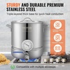 image:imageVEVOR Brew Kettle 16 Gal Brewing Pot Stainless Steel Brew Kettle Pot for Beer Brewing with FilterampFilter Tray Tri Ply Bottom for Beer20 Quarts