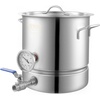 image:imageVEVOR Brew Kettle 16 Gal Brewing Pot Stainless Steel Brew Kettle Pot for Beer Brewing with FilterampFilter Tray Tri Ply Bottom for Beer20 Quarts