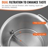 image:imageVEVOR Brew Kettle 16 Gal Brewing Pot Stainless Steel Brew Kettle Pot for Beer Brewing with FilterampFilter Tray Tri Ply Bottom for Beer20 Quarts