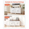 image:imageVEVOR Buffet Cabinet Farmhouse Sideboard Cabinet with Drawer 30 Coffee Bar Cabinet with Adjustable Shelves amp 2 Barn Door Sideboard Buffet Station for Living Room Entryway Kitchen WhiteWhite