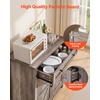 image:imageVEVOR Buffet Cabinet Farmhouse Sideboard Cabinet with Drawer 30 Coffee Bar Cabinet with Adjustable Shelves amp 2 Barn Door Sideboard Buffet Station for Living Room Entryway Kitchen WhiteGrey