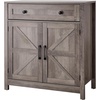 image:imageVEVOR Buffet Cabinet Farmhouse Sideboard Cabinet with Drawer 30 Coffee Bar Cabinet with Adjustable Shelves amp 2 Barn Door Sideboard Buffet Station for Living Room Entryway Kitchen WhiteGrey