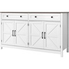 image:imageVEVOR Buffet Cabinet Farmhouse Sideboard Cabinet with Drawer 30 Coffee Bar Cabinet with Adjustable Shelves amp 2 Barn Door Sideboard Buffet Station for Living Room Entryway Kitchen WhiteWhite