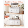 image:imageVEVOR Buffet Cabinet Farmhouse Sideboard Cabinet with Drawer 30 Coffee Bar Cabinet with Adjustable Shelves amp 2 Barn Door Sideboard Buffet Station for Living Room Entryway Kitchen WhiteWhite