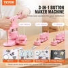 image:imageVEVOR Button Maker 1125228 inch253258mm 3in1 Pin Maker 300pcs Button Parts Ergonomic Arc Handle Punch Press Kit Button Maker Machine with Panda Magic Book for Children DIY Gifts BluePink 3 in 1  100 pcs