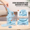 image:imageVEVOR Button Maker 1125228 inch253258mm 3in1 Pin Maker 300pcs Button Parts Ergonomic Arc Handle Punch Press Kit Button Maker Machine with Panda Magic Book for Children DIY Gifts BlueBlue 3 in 1  300 pcs