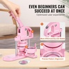 image:imageVEVOR Button Maker 1125228 inch253258mm 3in1 Pin Maker 300pcs Button Parts Ergonomic Arc Handle Punch Press Kit Button Maker Machine with Panda Magic Book for Children DIY Gifts BluePink 3 in 1  100 pcs