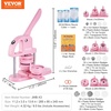 image:imageVEVOR Button Maker 1125228 inch253258mm 3in1 Pin Maker 300pcs Button Parts Ergonomic Arc Handle Punch Press Kit Button Maker Machine with Panda Magic Book for Children DIY Gifts BluePink 3 in 1  100 pcs