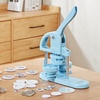 image:imageVEVOR Button Maker 1125228 inch253258mm 3in1 Pin Maker 300pcs Button Parts Ergonomic Arc Handle Punch Press Kit Button Maker Machine with Panda Magic Book for Children DIY Gifts BlueBlue 3 in 1  300 pcs