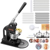 image:imageVEVOR Button Maker Machine 125in32mm Pin Maker with 500pcs Button Parts Circle Cutter Hex Wrenches and Magic Book Ergonomic Handle for DIY Badges Personalized Pins and Key Chains BlackBlack