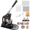 image:imageVEVOR Button Maker Machine 125in32mm Pin Maker with 500pcs Button Parts Circle Cutter Hex Wrenches and Magic Book Ergonomic Handle for DIY Badges Personalized Pins and Key Chains BlackBlack