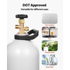 image:imageVEVOR CO2 Tank 10 lbs New Aluminum Alloy Cylinder CO2 Air Tank with Light Spray Coating CGA320 Valve Handle amp Adjustable Pressure DOT Approved Cylinder for Draft Beer Dispensing15 lbs