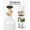 image:imageVEVOR CO2 Tank 10 lbs New Aluminum Alloy Cylinder CO2 Air Tank with Light Spray Coating CGA320 Valve Handle amp Adjustable Pressure DOT Approved Cylinder for Draft Beer Dispensing25 lbs