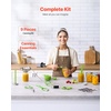 image:imageVEVOR Canning Supplies Starter Kit 9 Pieces Stainless Steel Water Bath Canning Kit for Beginners Canning Tools Set Ladle Measuring Spoon amp Cup Funnel Tongs Jar Lifter Jar Wrench9PCS