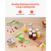 image:imageVEVOR Canning Supplies Starter Kit 9 Pieces Stainless Steel Water Bath Canning Kit for Beginners Canning Tools Set Ladle Measuring Spoon amp Cup Funnel Tongs Jar Lifter Jar Wrench9PCS