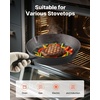 image:imageVEVOR Cast Iron Skillet 4Piece Frying Pan Set 6 8 10 12 in Skillets with HeatResistant Silicone Handle PreSeasoned Chefs Pan Kitchen Cookware for Oven Gas Electrical Induction BlackCast Iron