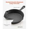 image:imageVEVOR Cast Iron Skillet 4Piece Frying Pan Set 6 8 10 12 in Skillets with HeatResistant Silicone Handle PreSeasoned Chefs Pan Kitchen Cookware for Oven Gas Electrical Induction BlackCast Iron