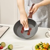 image:imageVEVOR Cast Iron Skillet 4Piece Frying Pan Set 6 8 10 12 in Skillets with HeatResistant Silicone Handle PreSeasoned Chefs Pan Kitchen Cookware for Oven Gas Electrical Induction BlackAluminum