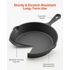 image:imageVEVOR Cast Iron Skillet 4Piece Frying Pan Set 6 8 10 12 in Skillets with HeatResistant Silicone Handle PreSeasoned Chefs Pan Kitchen Cookware for Oven Gas Electrical Induction BlackCast Iron