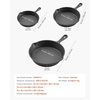 image:imageVEVOR Cast Iron Skillet 4Piece Frying Pan Set 6 8 10 12 in Skillets with HeatResistant Silicone Handle PreSeasoned Chefs Pan Kitchen Cookware for Oven Gas Electrical Induction BlackCast Iron