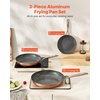 image:imageVEVOR Cast Iron Skillet 4Piece Frying Pan Set 6 8 10 12 in Skillets with HeatResistant Silicone Handle PreSeasoned Chefs Pan Kitchen Cookware for Oven Gas Electrical Induction BlackAluminum