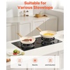 image:imageVEVOR Cast Iron Skillet 4Piece Frying Pan Set 6 8 10 12 in Skillets with HeatResistant Silicone Handle PreSeasoned Chefs Pan Kitchen Cookware for Oven Gas Electrical Induction BlackAluminum